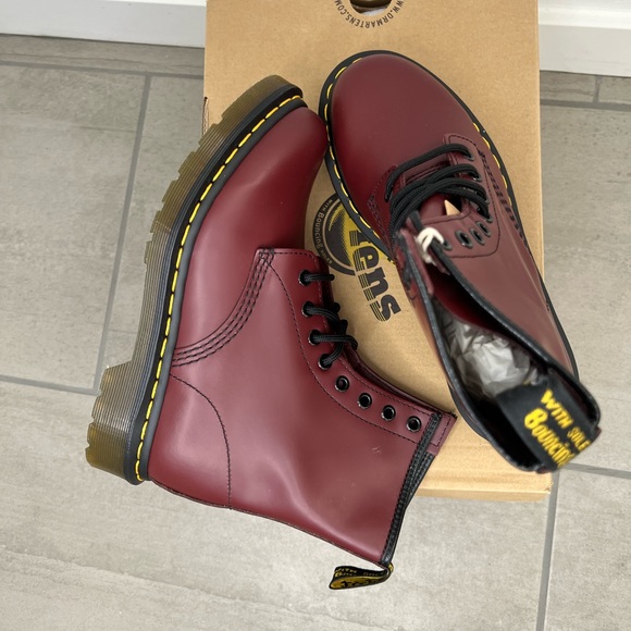 New Dr Martens | 1460 Cherry Red Boots - Picture 6 of 10